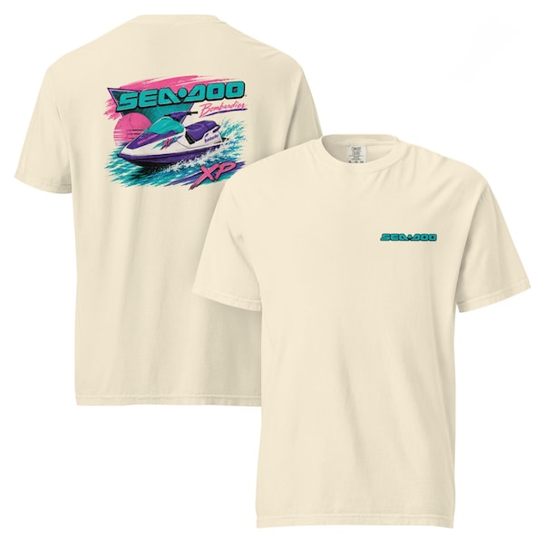 Vintage Sea-Doo Retro T-Shirt | 90s Jet Ski Graphic Tee | Cottage Lake Life Watersports Shirt | Nostalgic Summer Boating Apparel