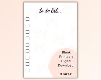 Printable To-do List | Blank | Neutral | Simple | Daily Use | Task ...