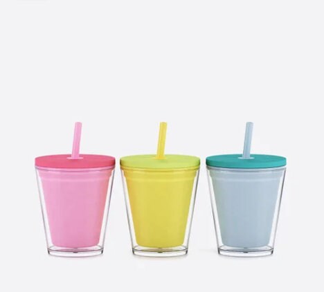 BLANK Tumbler with Straw -Skinny Tumblers (12 Pack) 16 Oz. Matte