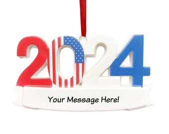 2024 Presidential Election Ornament - Harris Ornament Democrat - Trump MAGA FJB Ornament Republican - Political American Flag Ornament