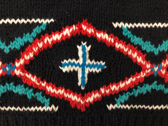 Vintage Handknit Intarsia Sweater - image 4