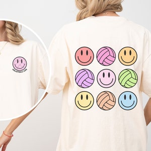 Retro Volleyball Life Smiley Comfort Colors T-Shirt, Vintage Style Tee, Volleyball Season, Travel Ball, Club, Select, Gift for Her, Teen