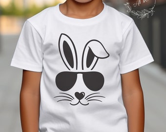 Easter Bunny with Shades Youth Shirt, Easter Kids Shirt, Gift for Child, Cool Easter Kids, Trendy Kids Shirt, Bunny Vibes,