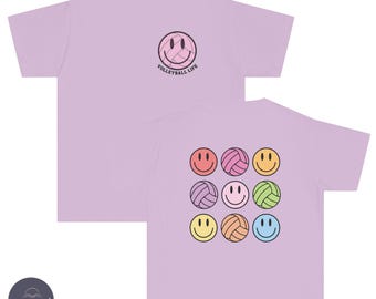 Youth Retro Volleyball Life Smiley Comfort Colors T-shirt, Volleyball Season, Travel Ball, Club, Select, Gift for Her, Daughter