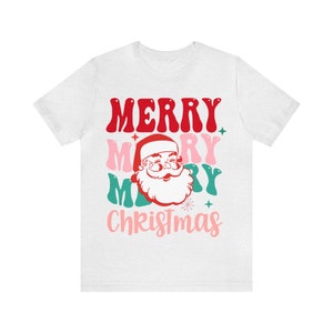 Vintage frohe Weihnachten Santa T-Shirt, Weihnachtshemd, Sant Shirt, Vintage grafisches T-Shirt, Retro Santa Shirt, Weihnachtsgeschenk, grafisches T-Shirt