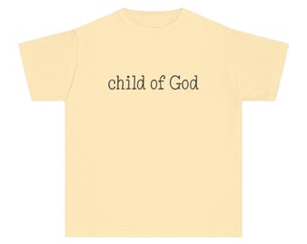 Child of God Youth T-Shirt | Christian Kids Shirt | Bible Verse Tee for Boys & Girls | Faith-Based Youth Shirt | Minimal Jesus Tee