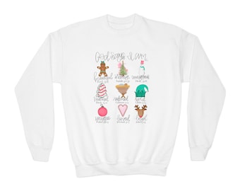 Kids God Says I Am Christmas Sweatshirt | Youth Christian Crewneck | Bible Verse Shirt for Kids | Christmas Outfit | Christian Kids Sweater