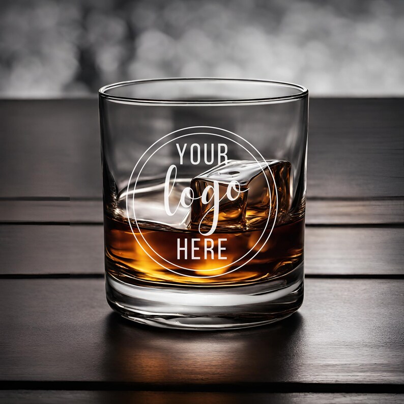 Custom Logo Whiskey Bar Glass, Corporate Gifts for Employees, Your Logo ...
