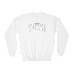 Youth YHWH Sweatshirt Yahweh Sweatshirt Hebrew Hoodie Minimalist Christian Jesus Jumper Trendy Christian Gift for Believer Yeshua Tee