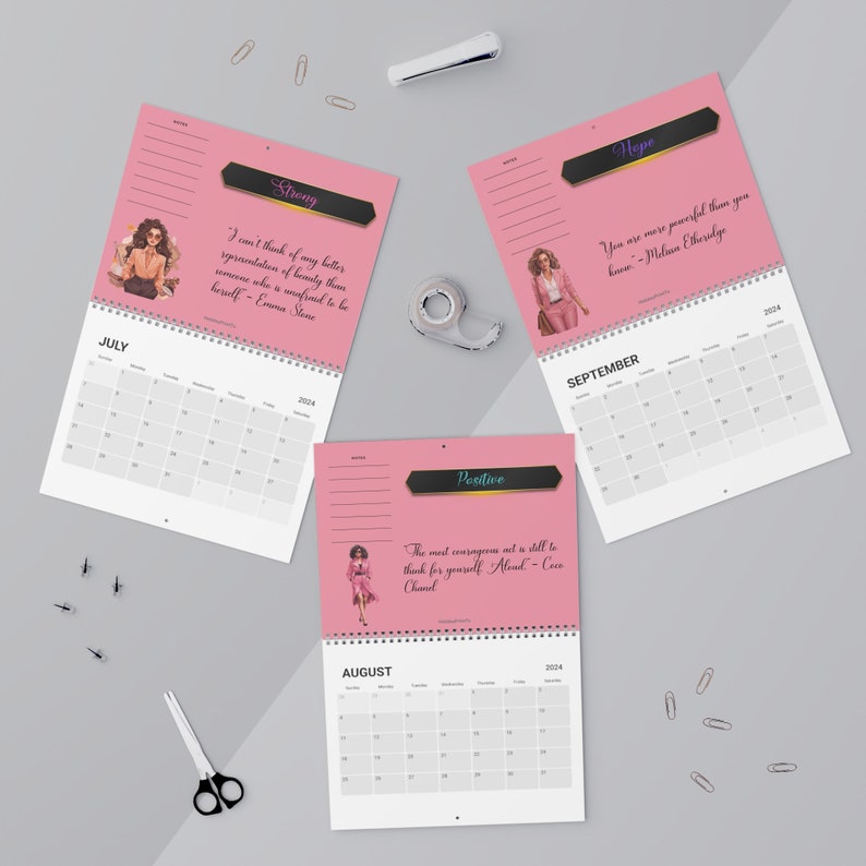 2024 Boss Lady Calendar 2024 Calendar Women Calendar Self Love Calendar