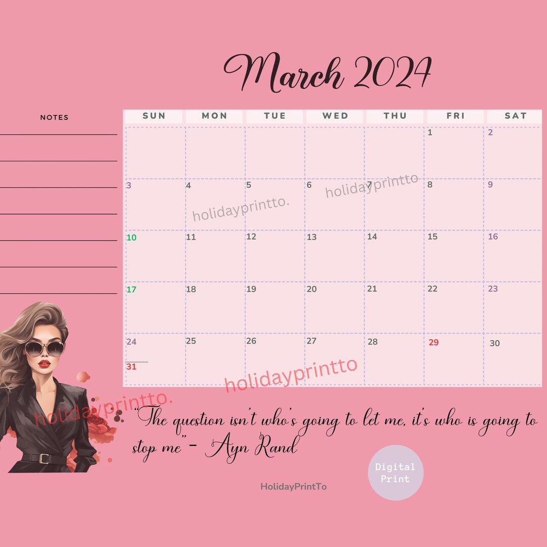 2024 Boss Lady Calendar Digital Calendar 2024 Calendar Women Calendar