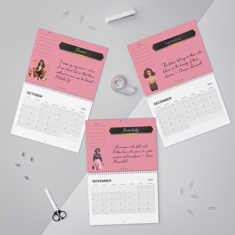 2024 Boss Lady Calendar 2024 Calendar Women Calendar Self Love Calendar