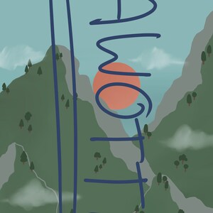 Mountains? Yes it’s just mountains ( Cartoon Illustration, Naturals Illustration, Mountains Illustration, Forest Illustration)