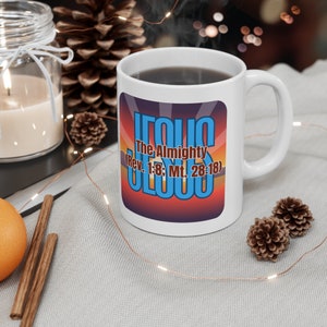 Jesus Names Coffee Mug: Christian Gift, Religious Cup