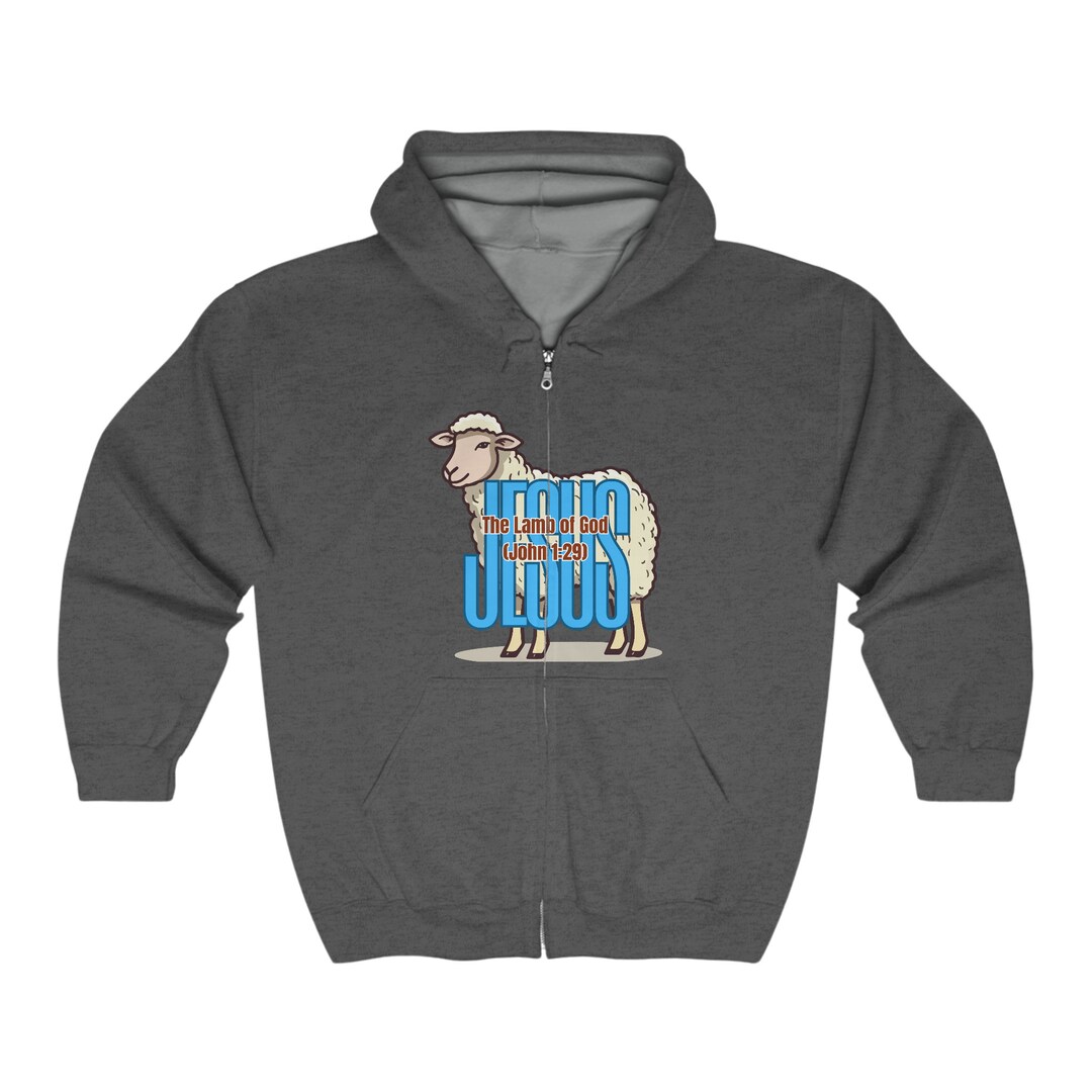 Jesus,the Lamb of God Hoodie,faith Sweatshirt,faith Hoodie,jesus Zip up ...