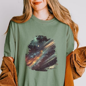 Retro Galaxy Comfort Colors Shirt: Space Lover Gift