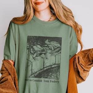 Funny Frog Comfort Colors Shirt: Vintage Meme Cottagecore Tee
