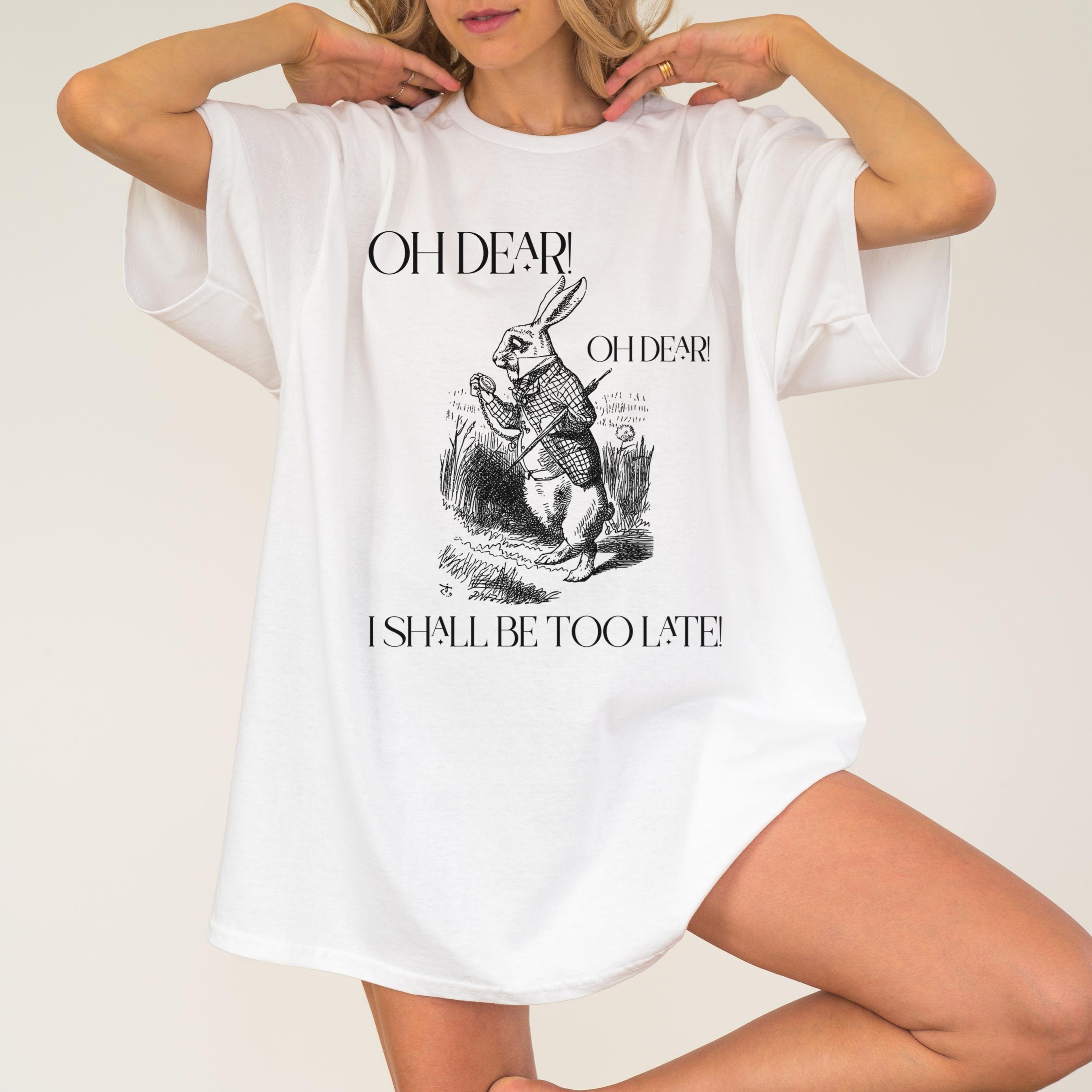 スペシャル!!】90s 不思議の国のアリス プリントTシャツ XL 白うさぎ