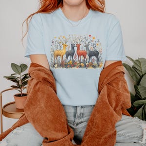 Skandinavisches Floral Comfort Colors® Shirt, Nordische Volkskunst Tshirt, Skandinavische Volkskunst Tee, Cottage Core Hygge Geschenk, norwegisches Volksgeschenk