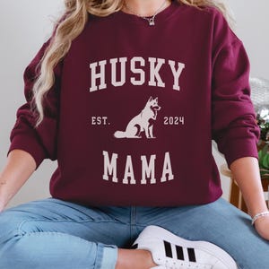 Custom Husky Mama Sweatshirt: Personalized Dog Mom Gift