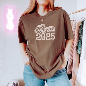Snake Chinese New Year Comfort Colors® Shirt , 2025 New Year Chinese Shirt, Happy Chinese New Year, Lunar New Year Snake Monochrome Shirt