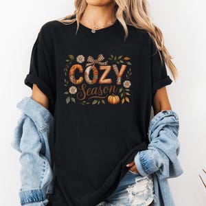 Comfort Colors Cozy Season Shirt: Fall Pumpkin Graphic Tee