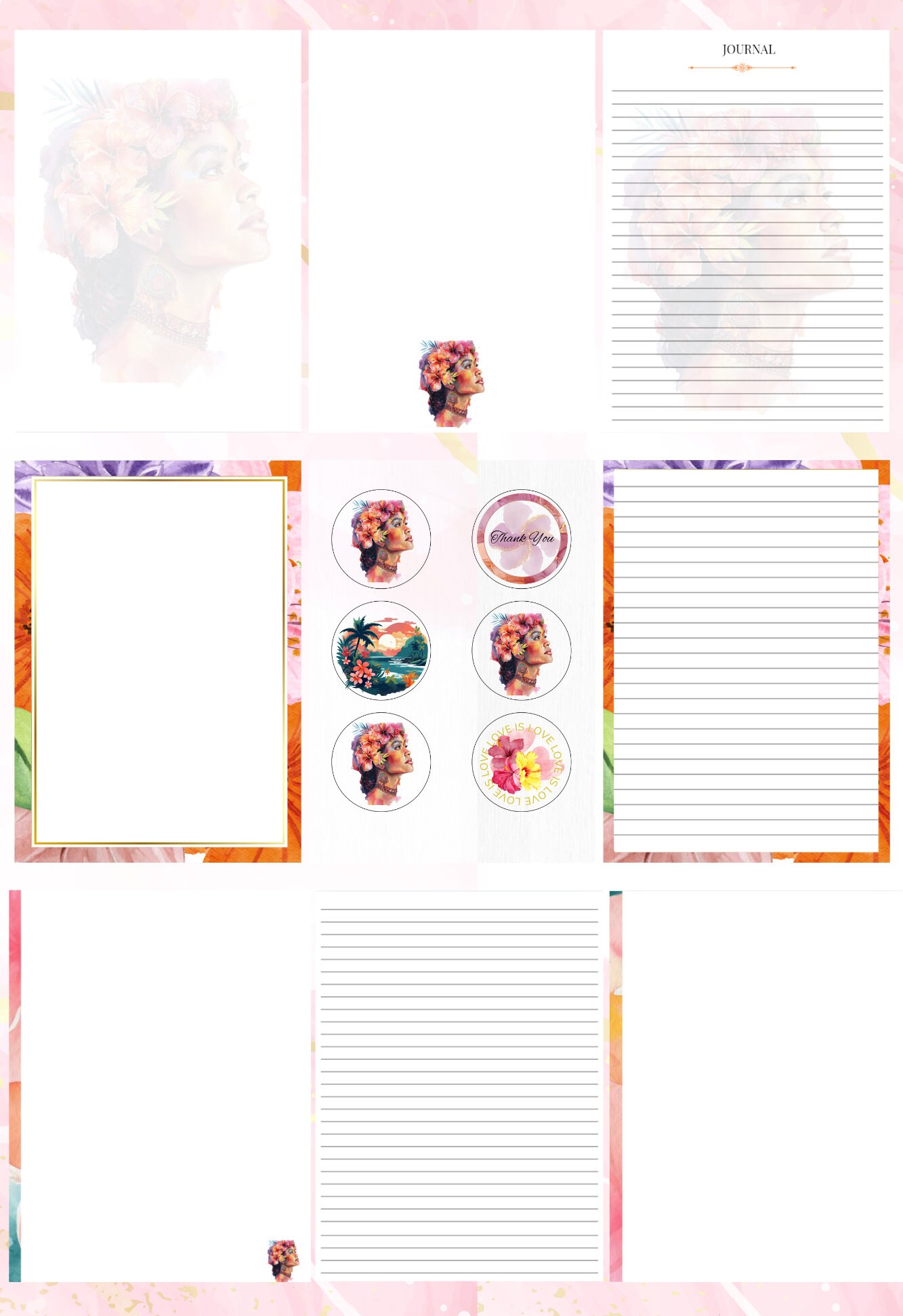Printable Stationery, Blank & Lined Paper With a Beautiful Image of a ...