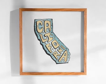 California State Illustration Art Print