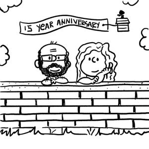 Ritratto di coppia personalizzato con caricatura di Peanuts