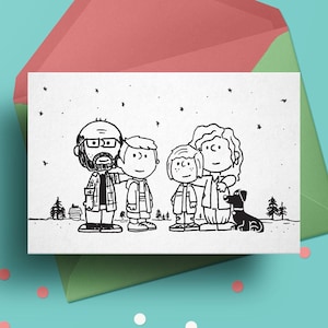 Spersonalizowany portret rodzinny Peanuts / kartka okolicznościowa