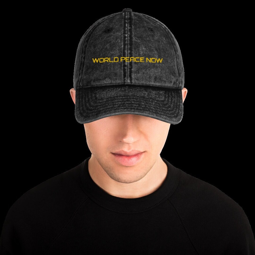 Vintage Cap — WORLD PEACE NOW - Etsy display picture 1