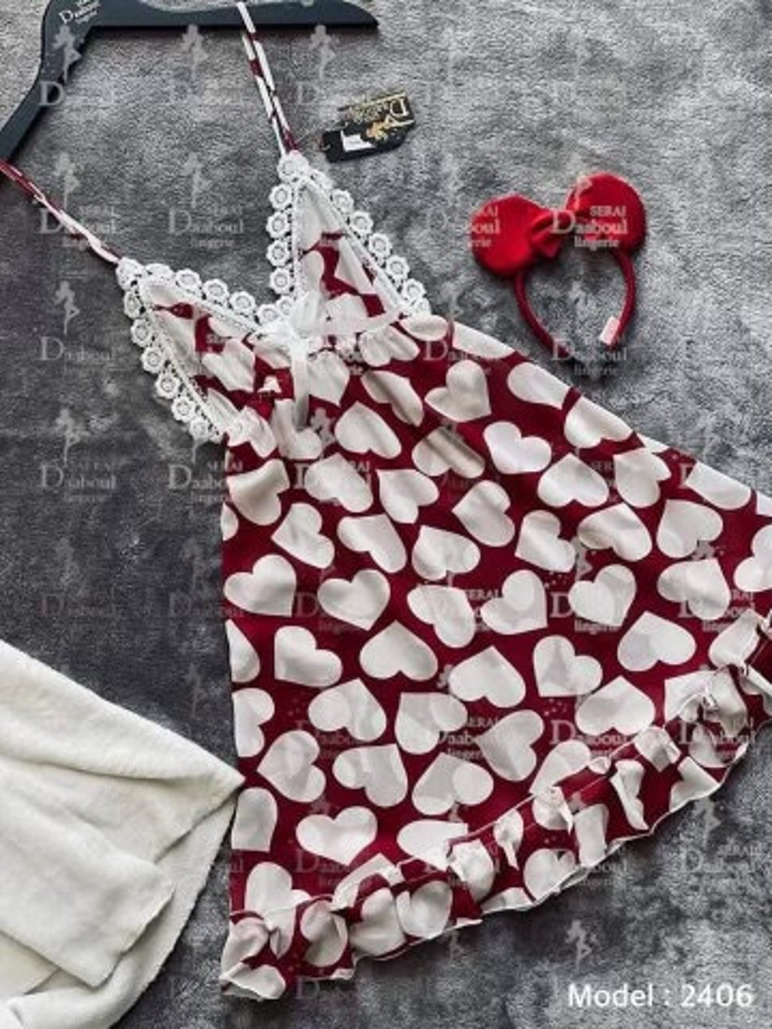 Romantic Heart Nightgown Holiday Lingerie Valentine's Etsy