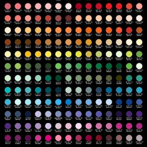 PDF Digital Print of Color Test Chart - DTG Color Swatch Test Prints Palettes  - On Dark Black Background - Printing Standards - Calibrate