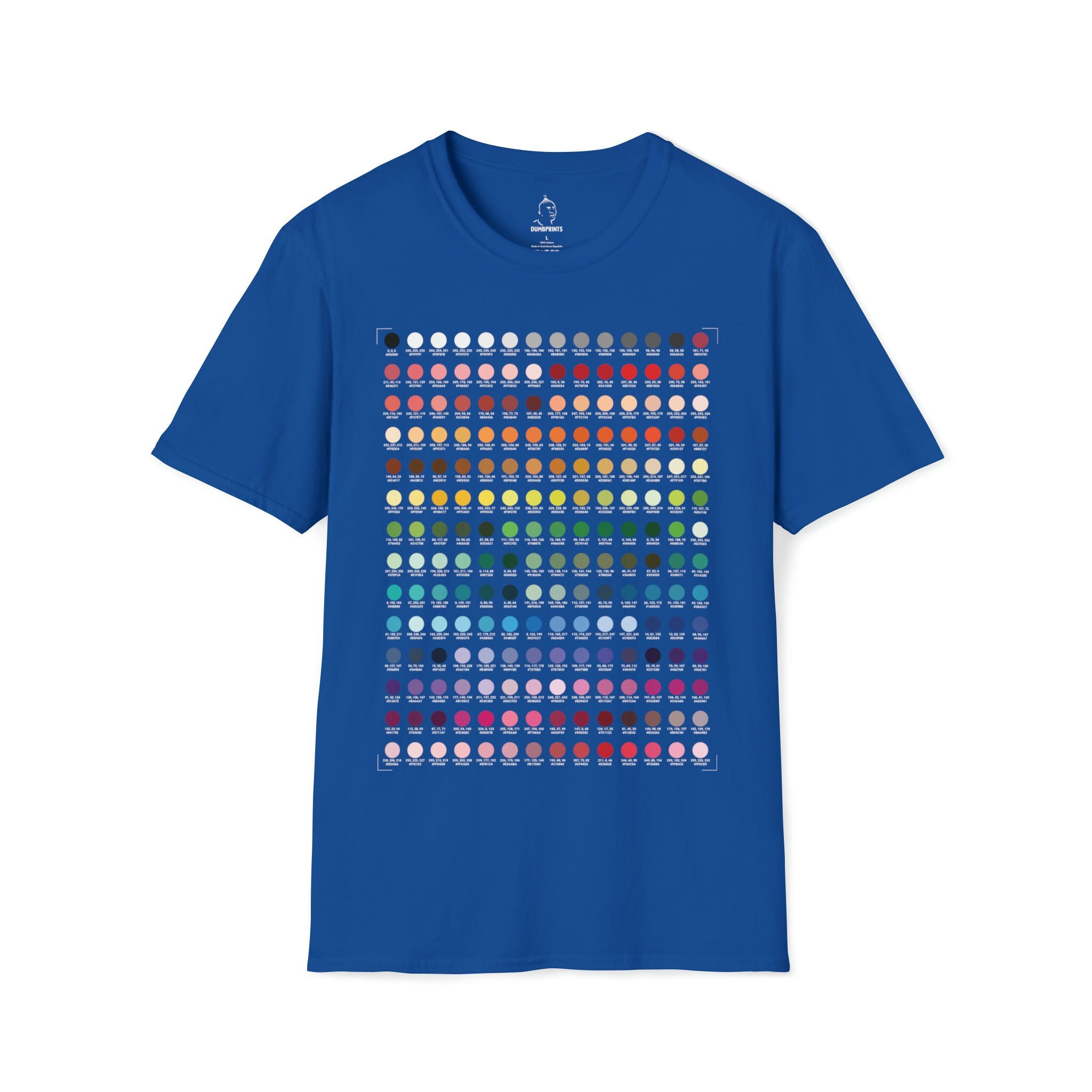other Shirt Chart Color T-shirt Colors Unisex T-shirt Swatch Palettes Softstyle Perfectionist Test Etsy DTG - Color Prints Test for