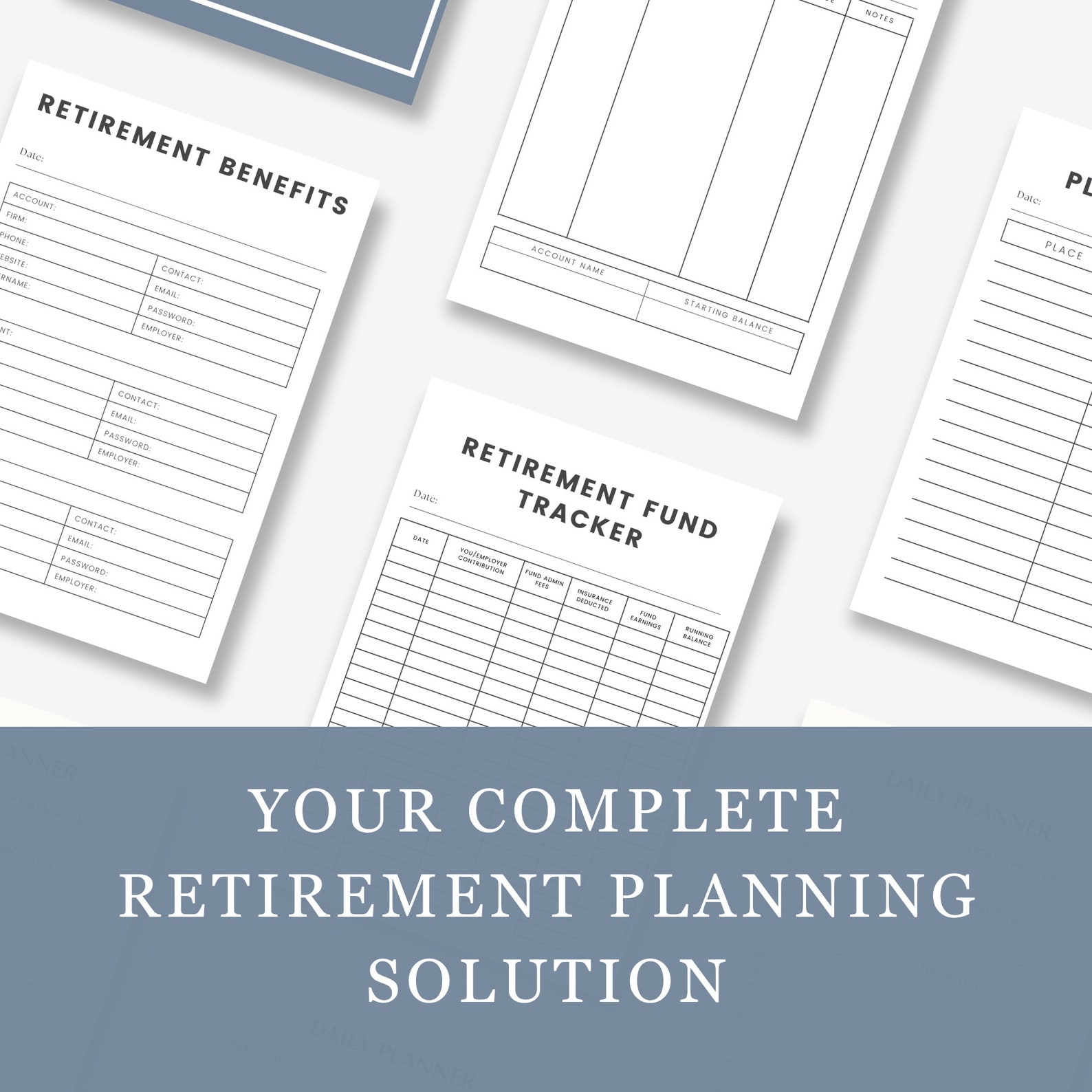 Ultimate Retirement Planner: Savings Tracker, Checklist (PDF) - Etsy