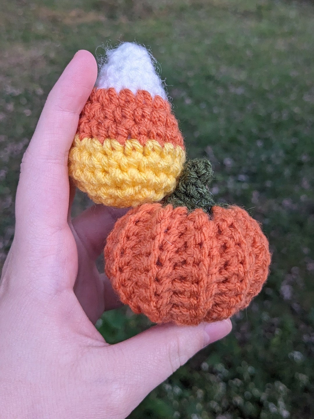 Set of 2 Crochet Halloween Decorations Crochet Amigurumi Etsy