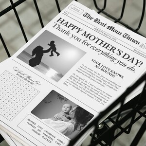 Mother's Day Newspaper for Florists, Printable Newspaper Flower Insert ...