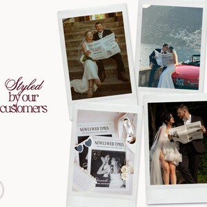Elopement Announcement Wedding Newspaper Template, Printable Intimate Weddings Announcement, We Eloped, Editable Canva Template, 014 image 3