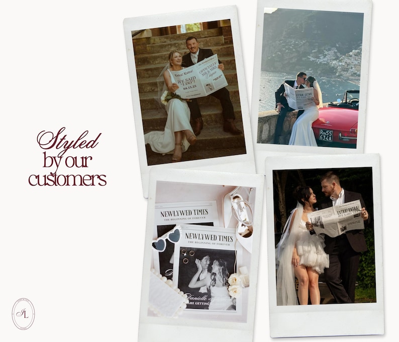 Elopement Announcement Wedding Newspaper Template, Printable Intimate Weddings Announcement, We Eloped, Editable Canva Template, 014 image 3