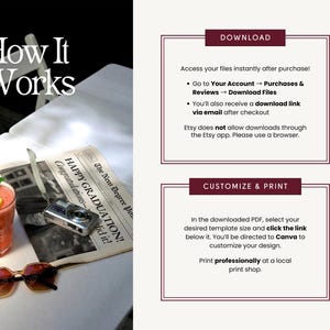 Graduation Newspaper Template, Editable Flower Bouquet Wrap Newspaper For New Graduate, College Senior 2026 Gift, Canva Template, 044 image 11