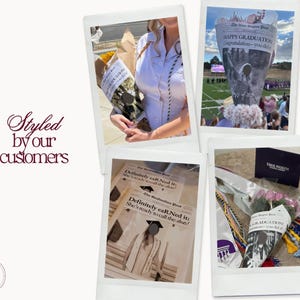 Graduation Newspaper Template, Editable Flower Bouquet Wrap Newspaper For New Graduate, College Senior 2026 Gift, Canva Template, 044 image 6
