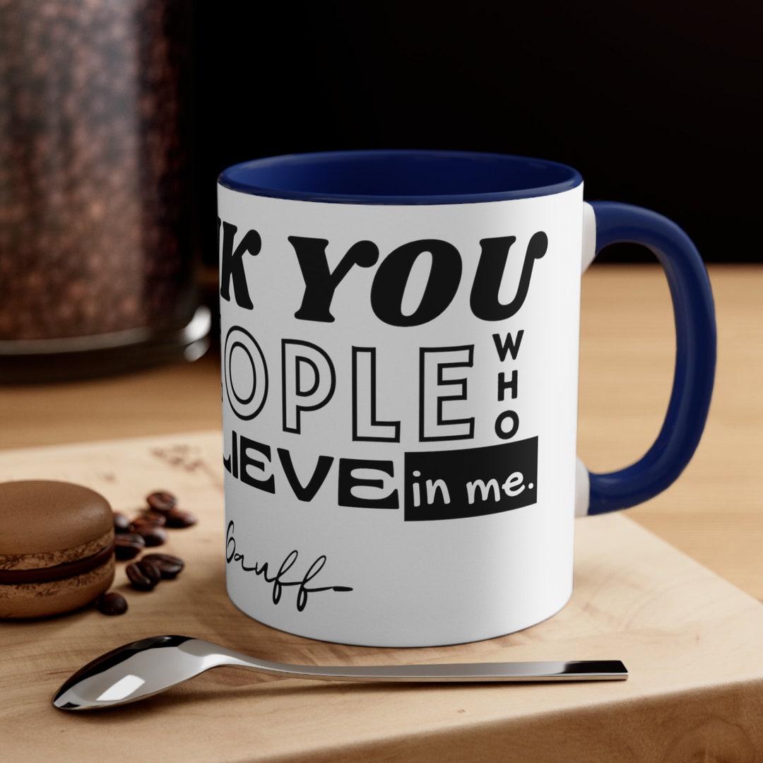 Thank You to the People Coco Gauff Quote Accent Coffee Mug, 11oz, 5
