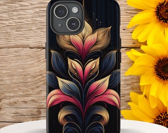Twilight Petals telefoonhoesje: telefoonhoesje voor iPhone 15/14/13/12/11/10/9/8, Samsung Galaxies en Google Pixels. Stevige telefoonhoesjes voor bescherming