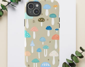 Toadstool Tapestry telefoonhoesje: telefoonhoesje iPhone 15/14/13/12/11/10/9/8, Samsung Galaxies en Google Pixels. Stevige telefoonhoesjes voor bescherming