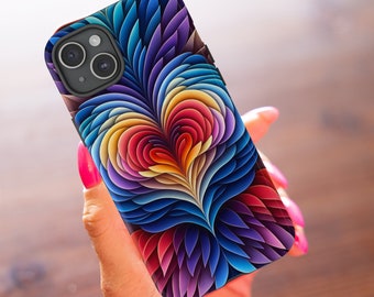 Love Swirl telefoonhoesje: telefoonhoesje iPhone 15/14/13/12/11/10/9/8, Samsung Galaxies en Google Pixels. Stevige telefoonhoesjes voor bescherming