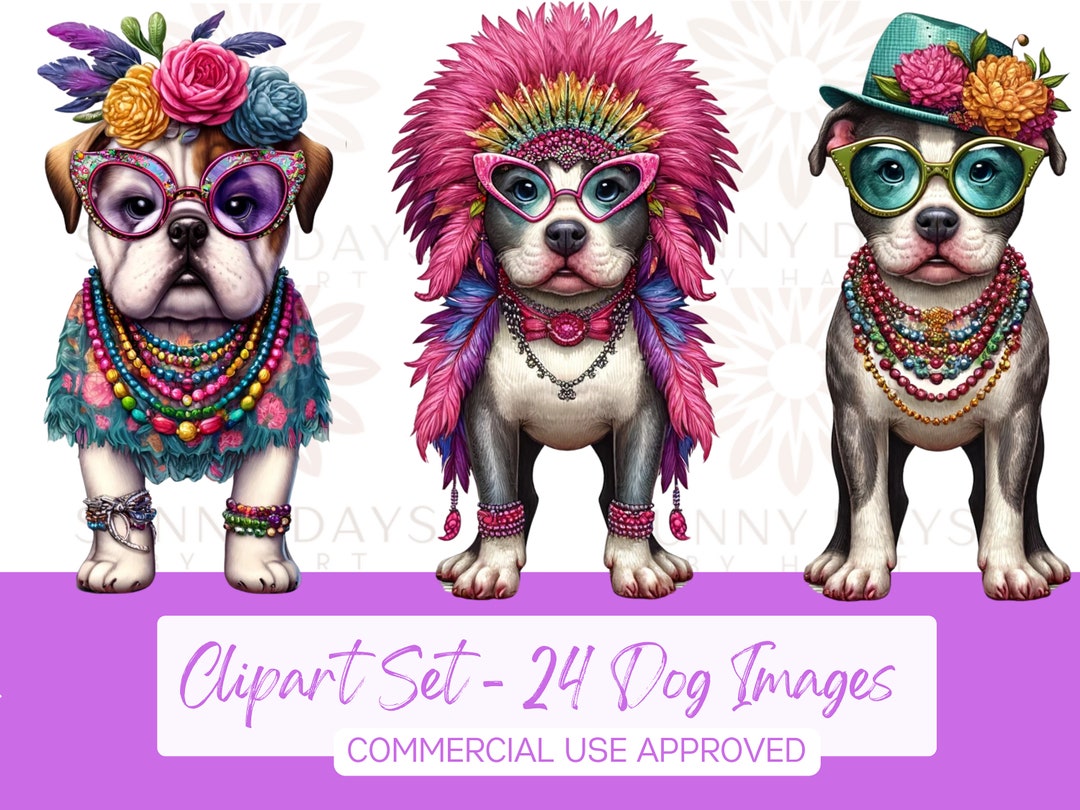 Dog Clip Art Collection: Playful Designs for Crafts, POD, and DIY ...