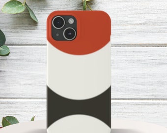 iPhone 15 Case: Red White and Black Slim iPhone Case, iPhone 15, 14, 13, 12, 11, 10, 9, 8, &7, Protective iPhone Slim Case, iPhone Cases