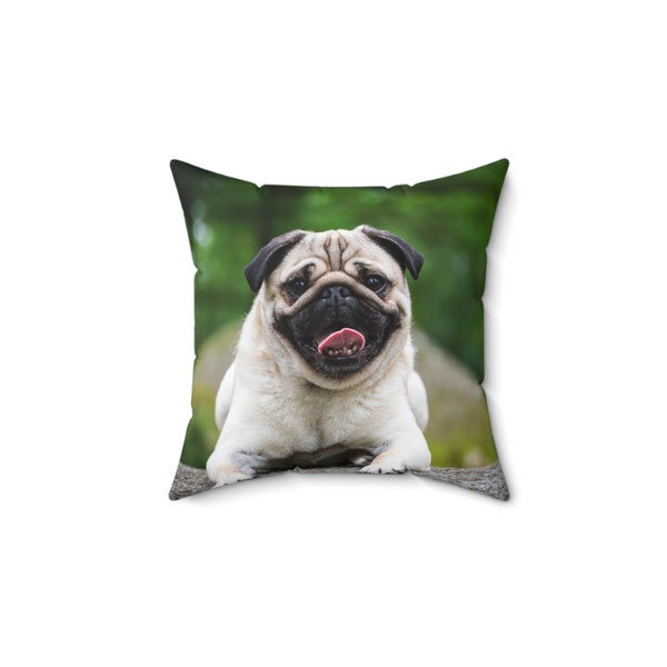 Pug dog (Mops/ Carlin) - Spun Polyester Square Pillow