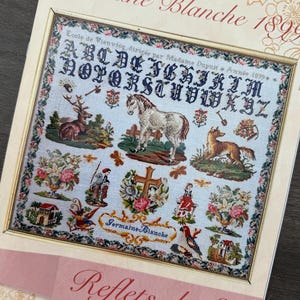 Germaine Blanche 1899 de Reflets De Soie AVAS Soie d'Alger Hilo de seda Paquete con patrón de punto de cruz Kits nuevos