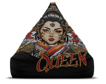 Anime Style Warrior Queen Bean Bag Chair Cover,Harajuku Style Chair Cover,Lounge Essential,Kawai Gift,Gift for Girlfriend.